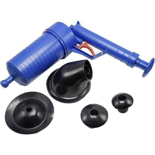 Air Power Drain Blaster Gun High Pressure Powerful Manual Sink Plunger Opener Cleaner Pump for Bath Toilets Bathroom