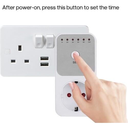 EU /US/ UK Plug Electrical Outlet Plug Timer Socket Smart Time Setting Swtich Timer Control Socket Kitchen Timer Socket