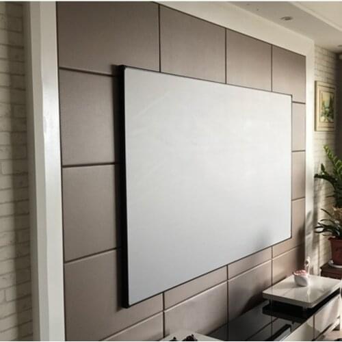 F2WFGG Thin Bezel16:10Widescreen Full HD 1080p 3D Home Cinema Slim Bezel Fixed Frame Projector Movie Screen with 3D Silver grey