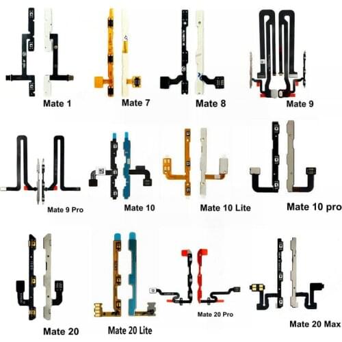 New Power On Off Volume Button Flex Cable For Huawei Mate 7 8 9 10 20 30 Lite Pro Max Repair Parts