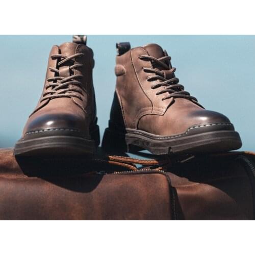 2021 New Arrival Men Classic Business Formal Shoes Autumn Winter Work Ankle Boots Genuine Leather Black Chelsea Boot