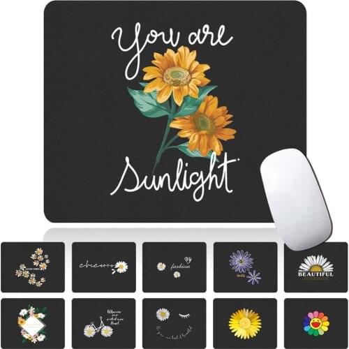 Mouse Pad Office Desk Mat School Supplies Office Tools Desktop Square Mousepad PU Leather Gaming Small Mouse Pad 25x21CM