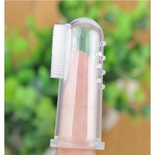 New Arrival 1PCS Finger Toothbrush Soft Silicone Safe Baby Kids Finger Toothbrush Gum Brush For Clear Massage for Baby