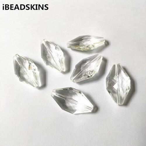 New arrival! 38x20mm 130pcs Clear acrylic rhombus shape beads for Necklace,Earrings parts,hand Made Jewelry DIY