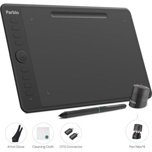 Parblo Intangbo(M) Graphic Drawing Tablet Support Android Phone Digital Handwriting Tablet Tilt Function Battery-Free Stylus