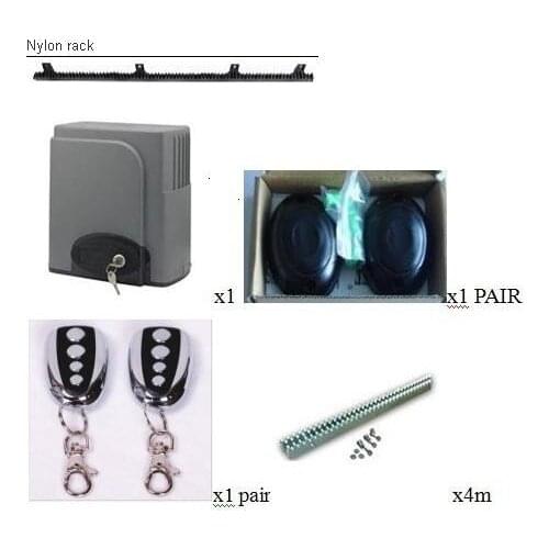 Sliding gate operator User Manual PY600AC with inside control board,remote control,sensor and 4m steel rack capecity 600kg gate