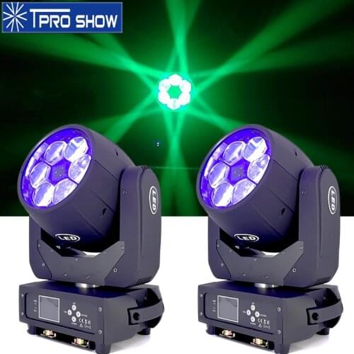 Lyre Beam 6x40W Bee Eye Moving Head Light Zoom Stage Lighting DJ Equipment Dmx Control RGBW Colors LED Wash For Wedding Party