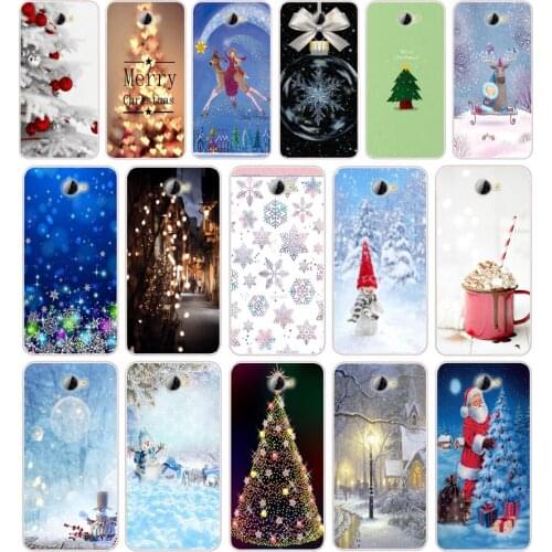 113AA Happy New Year and Christmas Silicone TPU Cover Phone Case On Case For Huawei Y3 II Y5 II Nova 5T GR3 P40 Lite E Case Soft