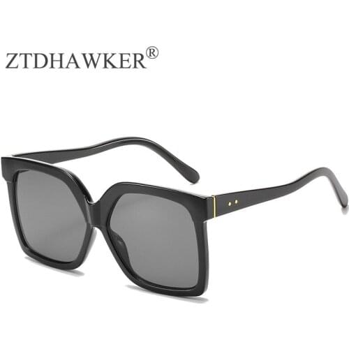 Classic Personality Big Frame Sunglasses Square Shade Beige Gradient Eyeglasses Men and Women Retro Wild Glasses