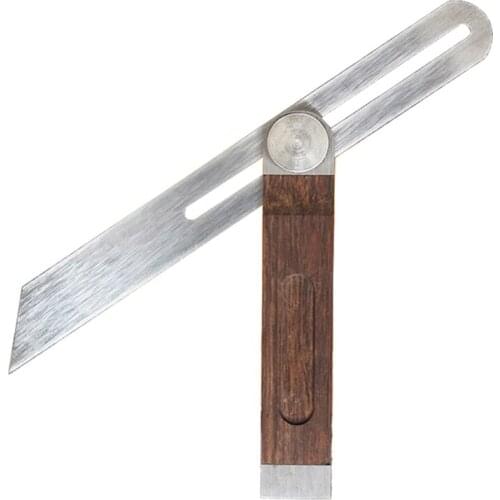 Angle Rulers Gauges Tri Square Sliding T-Bevel With Wooden Handle Level Measuring Tool Wooden Marking Gauge Protractor