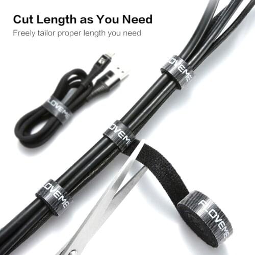 Ultra Thin Micro Soft Nylon Hook Buckled Magic Tape Clip Holder Cable Ties Strap Bandage