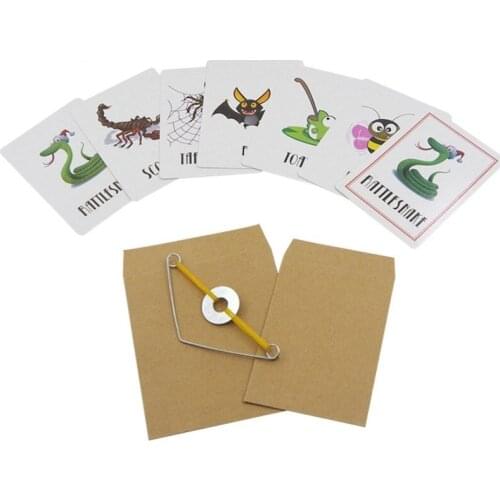 Magic Trick Animal Prediction Danger Card Set Close Up Street Card Props Prediction Magic Toys For Children YH2123