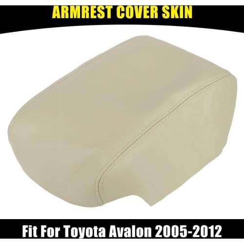 X Autohaux Center Console Cover for Toyota Avalon 2005-2012 Armrest Pad Replacement Microfiber Leather Beige Waterproof