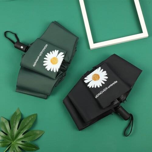 Umbrella Women, Rain or Shine, Folding Large Size, Small Fresh Sun Umbrella, Sun Protection, UV Protection, Vinyl Umbrella