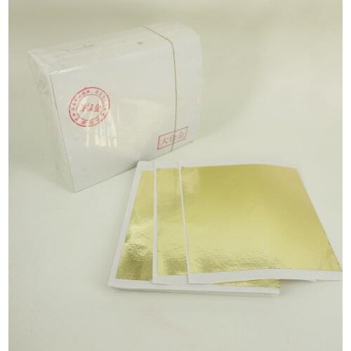 1000 Sheets 135x140mm Taiwan Shiny Gold Foil Champagne Gold Silver Rose Artifical Gilding Decorative Material Anti Oxidation