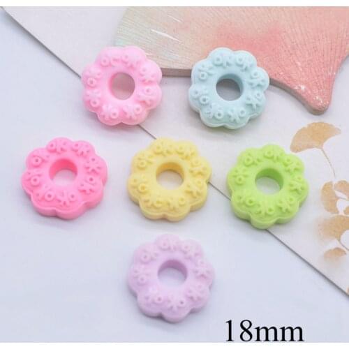 20Pcs 18mm Sweet Simulation Candy Ornament Bonbon Scrapbook Home DIY Decor Headwear Hair Clips Bow Accessories