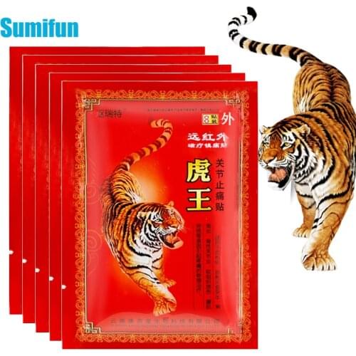 8pcs Red Tiger Balm Patch Rheumatoid Arthritis Joint Sprain Knee Neck Muscle Ache Treatment Pain Relief Herbal Medical Plaster