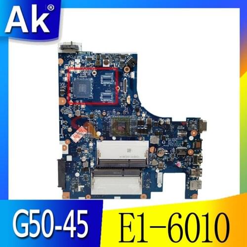 Akemy BRAND NEW ACLU5 ACLU6 NM-A281 For lenovo ideapad G50-45 15 Inch laptop motherboard E1-Series E1-6010 CPU Mainboard WORK