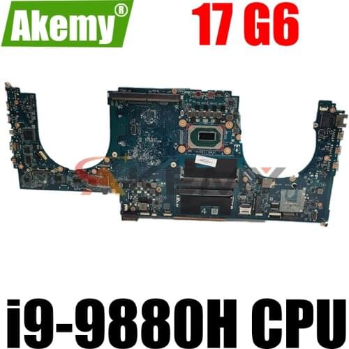 AKEMY DAXW3EMBAF0 FOR HP Zbook 17 G6 laptop mainboard motherboard tested full 100％ with i9-9880H CPU 2.3 GHZ/ 8 Cores
