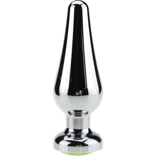 Large Size Anal Dildo Stainless Steel Metal Anal Plug with Diamonds Sex Toy Products Anal Stimulate Massager Butt Plug For Women