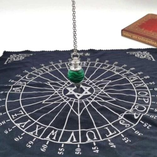 Big sale30x30cm Tablecloth Pendulum Magic Pentacle Runes Altar Table Cloth Divination
