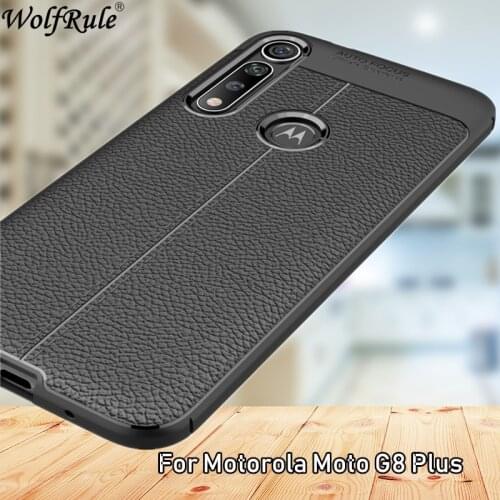 For Case Motorola Moto G8 Plus Case Fashion Lichee Style Silicone Rugged Hybrid Cover For Motorola G8 Plus Case For Moto G8 Plus
