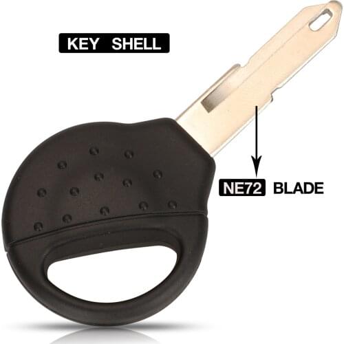 Kutery Remote Control Car Key Shell Case For Peugeot 206 207 Replacement Transponder Chip Housing Cover With NE72 Blade