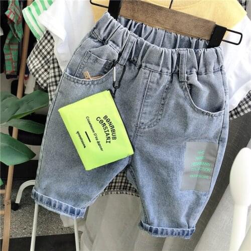 2021 Boys Denim Shorts Baby Boy Knee Length Pants 2-7 Years Kids Summer Casual Jeans Childrens Cowboy Short Pants