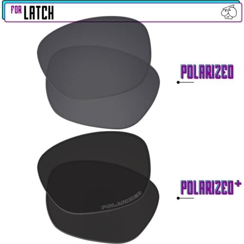 EZReplace Polarized Replacement Lenses for - Oakley Latch Sunglasses - BlackP Plus-BlackIRP