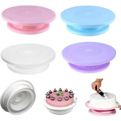 Cake Decoration Accessories Cake Turntable Stand DIY Mold Rotating Stable Anti-skid Round Cake Table Kitchen Baking Tools
