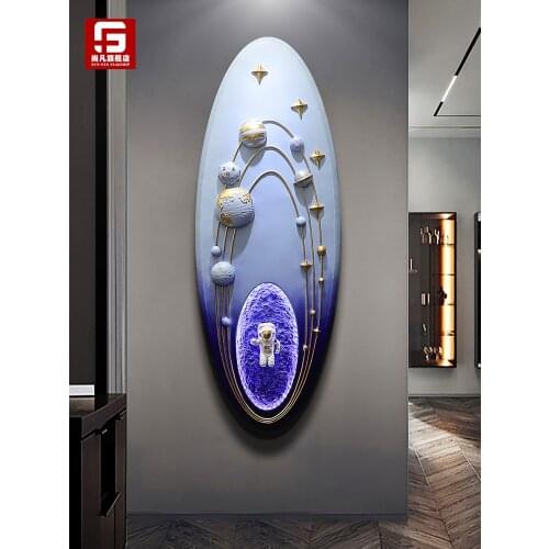 Creative Modern Astronaut Wall Hanging Nordic Light Luxury Decorative Painting for Hallway Wall Pendant