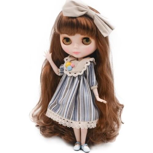 Neo Blyth Doll NBL Customized Shiny Face,1/6 BJD Ball Jointed Doll Ob24 Doll Blyth for Girl, Toys for Children FNBL21
