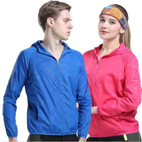 Summer light sun protection jackets outdoor womens hooded skin clothing mens casual sports sun protection clothing quick-dryi