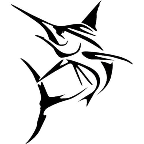 Marlin Fish Large Swordfish Fishing Car Sticker Automobiles Motorcycles Exterior Accessories Vinyl Decals for Bumper Laptop Boat