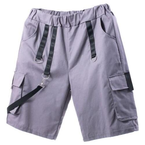 2021 Mens fitness and slim pants Multi Pocket stitching woven casual shorts for men