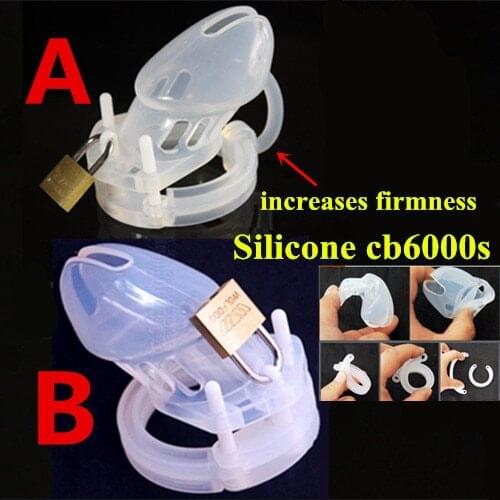 New Soft Silicone Chastity Device CB6000S CB6000 Firm Male Chastity Device cock ring,Wear comfortable cock cage sex toys for men
