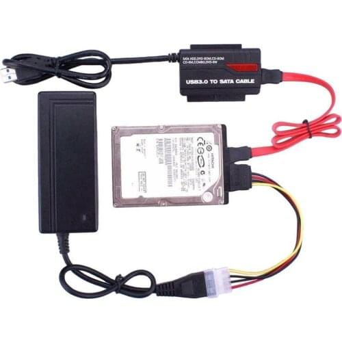 New USB 3.0 to 2.5 3.5 5.25 IDE SATA Hard Drive HDD Converter Cable Drive Converter Docking Reader Adapter Y6Y2