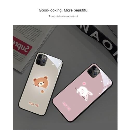 Pure Color Animal Pattern Mobile Phone Case Suitable for iPhone 11 Caller ID Luminous Voice-activated Luminous Mobile Phone Case