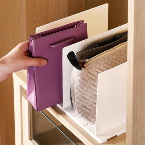 Plastic Shelf Dividers Shelves Display Storage Organization Cabinet Books Clothes Bathroom Towels Separators Home Accessories