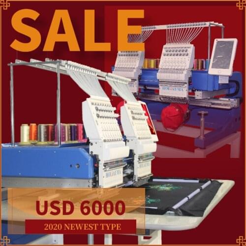 HOLiAUMA Two Head Towel Garment Flat Cap Embroidery Machine Dahao Computer Embroidery Machinery
