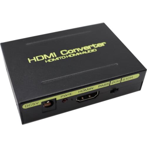 Audio Extractor Converter To HDMI-compatible SPDIF Optical RCA Adapter Support 5.1CH Format Output HDMI Audio Splitter