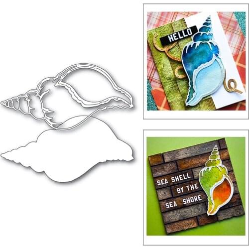 Ocean Sea Animal Conch Silhouette Pattern Cutting Dies Craft Metal Decoration New 2021 for DIY Photo Album Accessories