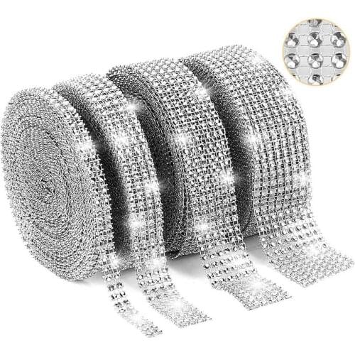 Self Adhesive Crystal Rhinestone Sticker Diamond Ribbon DIY Sticker Rhinestones For Arts Crafts, DIY Event Car Phone Decoration