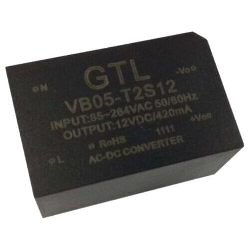 Vb05-t2s24 / 12 / 05 AC-DC power supply module converts to 24 V / 12 V / 5 V voltage with output power of 5 W