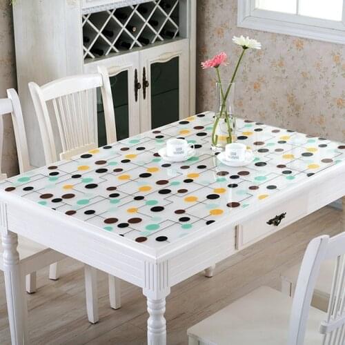 PVC waterproof tablecloth soft clear glass plastic table cloth 1mm