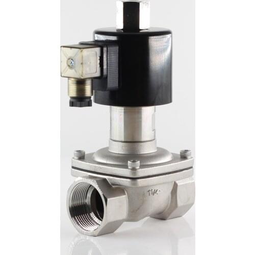 ZS 2/2-way Direct Acting Normally Open Solenoid Valve,Stainless steel body, Hot Water Air Gas Oil Etc,220VAC 24VDC DN32 G1-1/4"