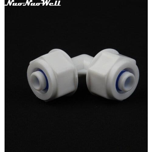 1pc NuoNuoWell POM 12/16mm Soft Hose Elbow Connector for Water heater 1/2" Pipe Quick Connector Garden Irrigation Fittings