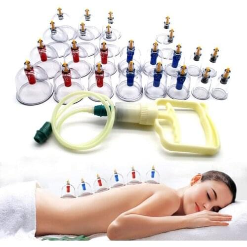 12/24pcs/set Vacuum Cupping Device Suction Cups Medical Sucker Magnetic Treatment Apparatus Banks Body Massage Cans