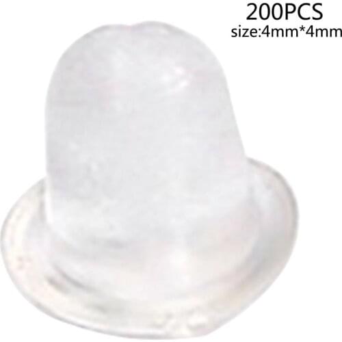 200pcs Transparent Plastic Ear Plugs Earrings Accessories DIY Exquisite Earrings Ear Buckles Jewelry Materials