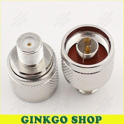 5pcs/lot Copper N Male Plug RF Coaxial Connectors N to F F Connection for Antenna Cell Phone Signal Cable Connector